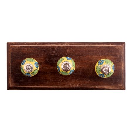 Forest Bouquet Ceramic Wooden Hooks